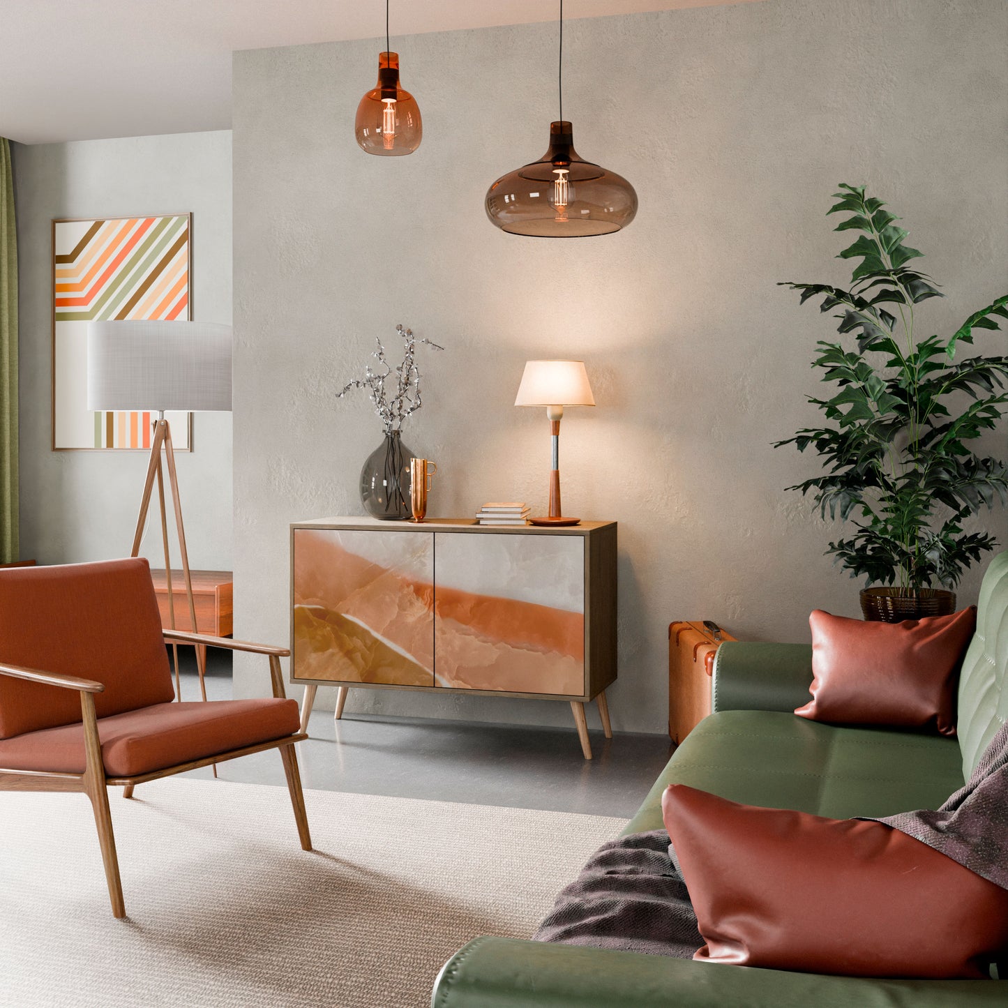 SANDHILLS SPLENDOR 2-dörrars skänk i ekeffekt