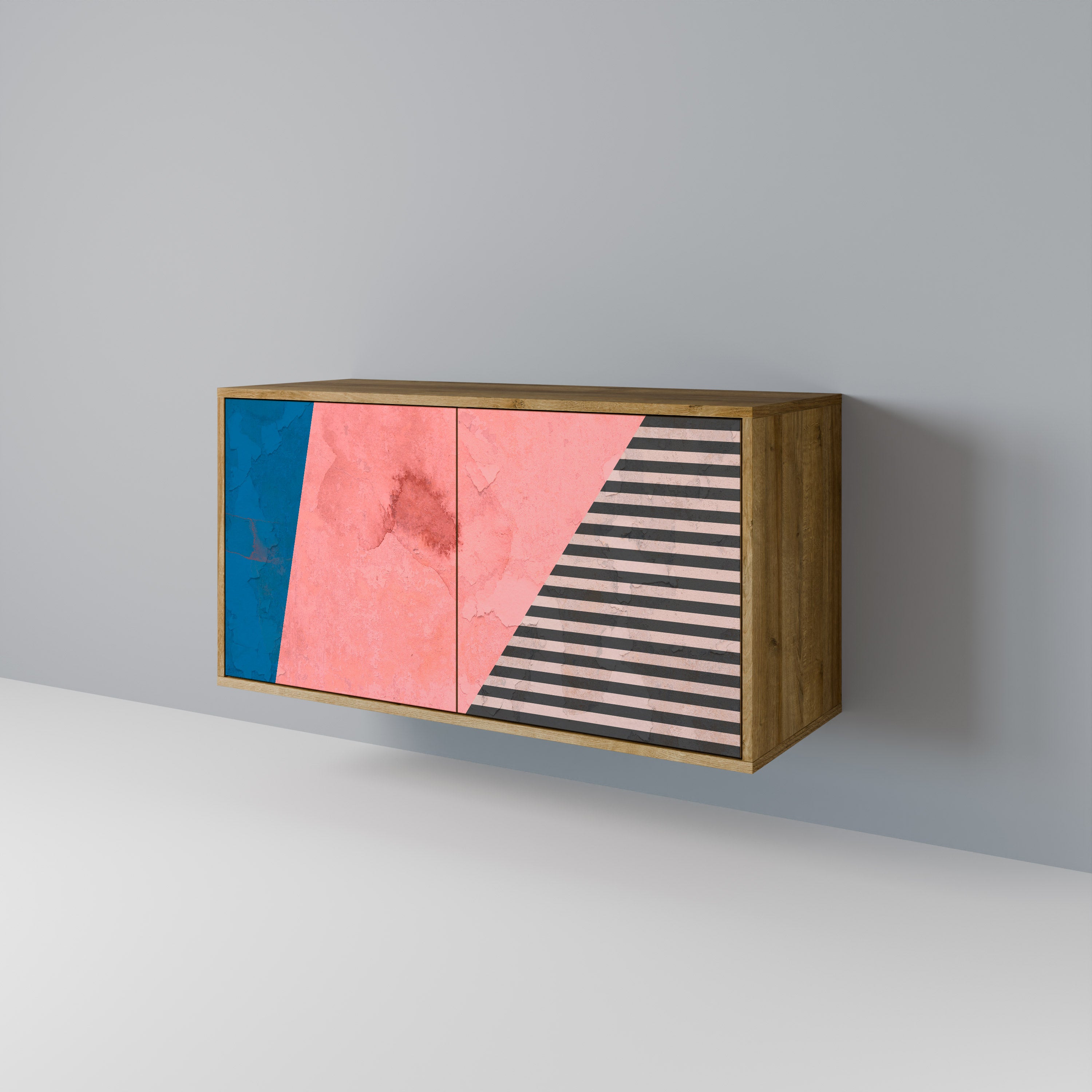 GLAMOROUS STRIPE Skänk med två dörrar