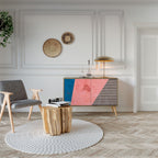 GLAMOROUS STRIPE Skänk med två dörrar