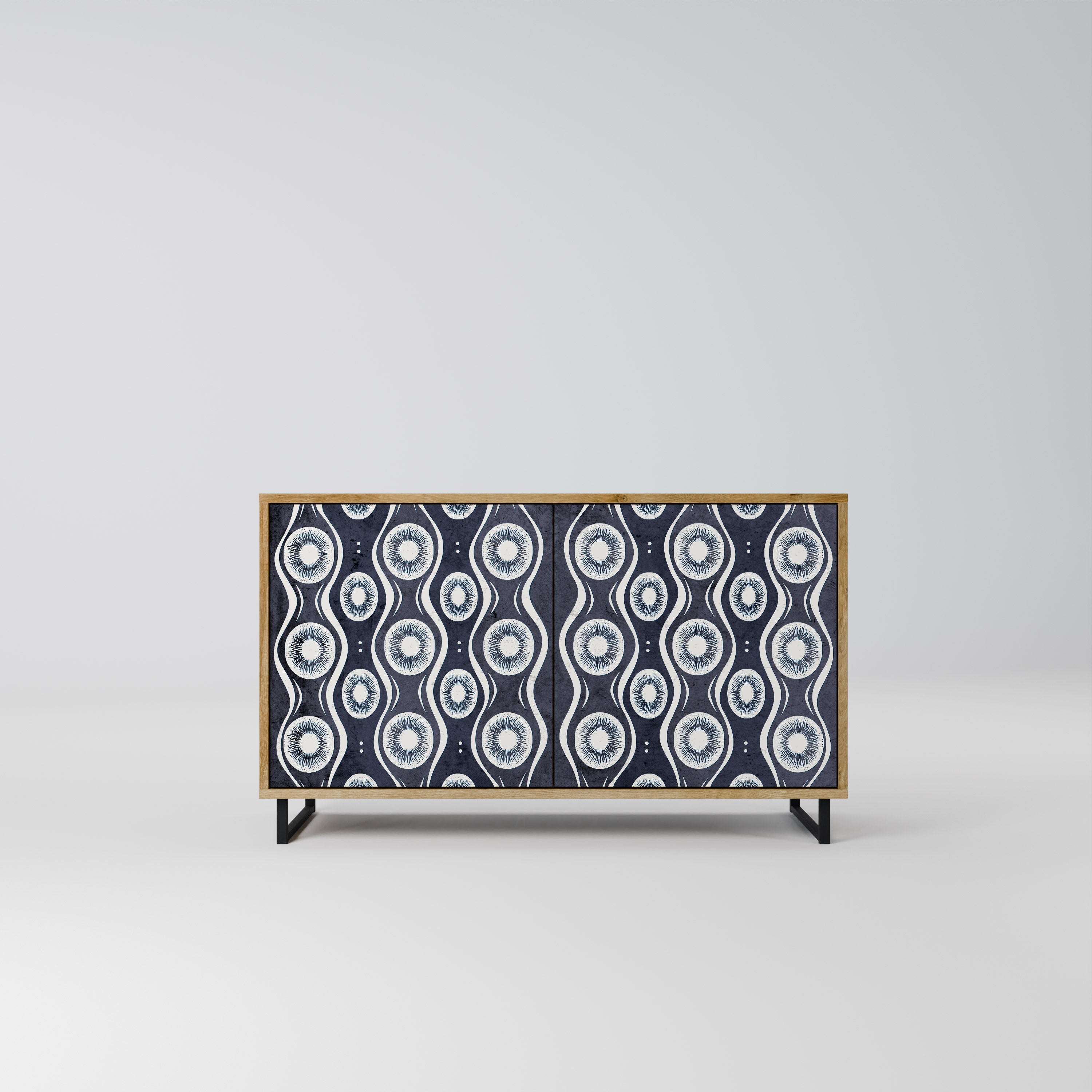 GRAPHITE EYES 2-Door Sideboard in Oak Effect