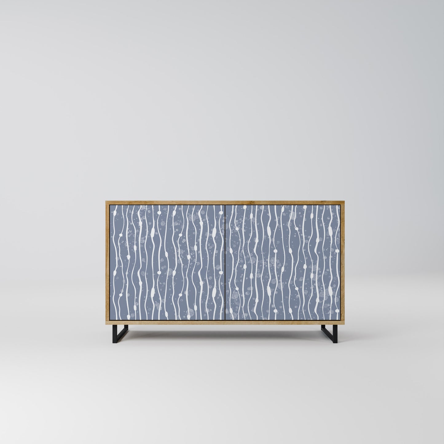 GRAPHITE RAIN 2-dörrars skänk i ekeffekt