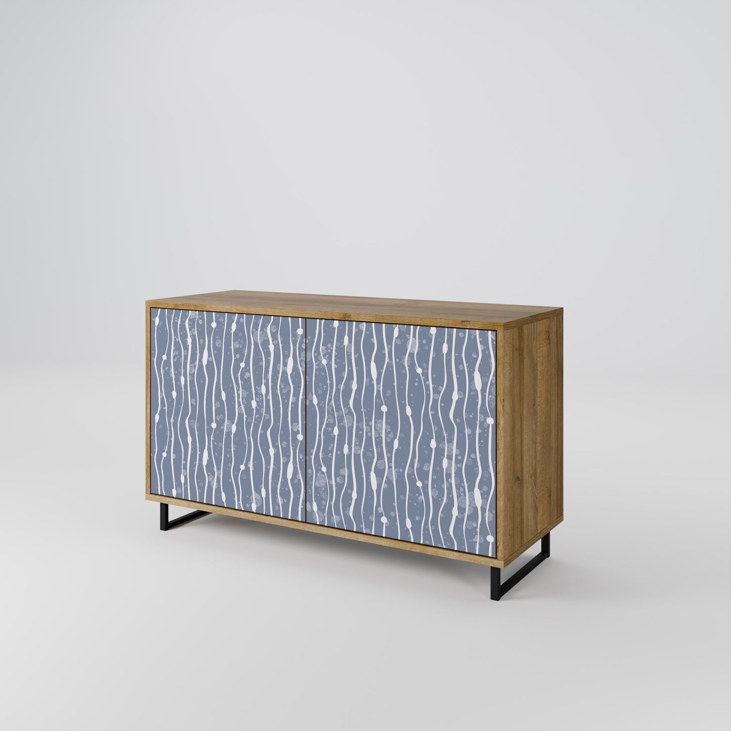 GRAPHITE RAIN 2-dörrars skänk i ekeffekt