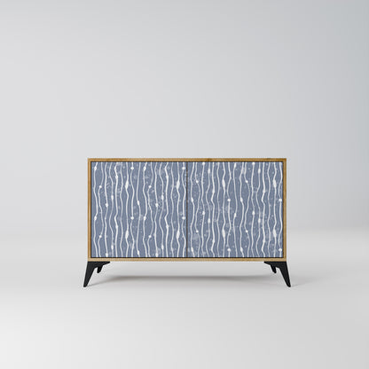 GRAPHITE RAIN 2-dörrars skänk i ekeffekt