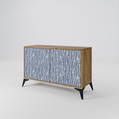 GRAPHITE RAIN 2-dörrars skänk i ekeffekt