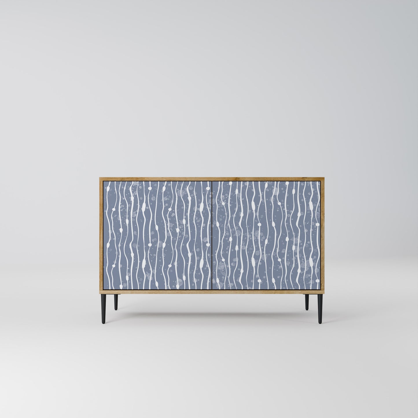 GRAPHITE RAIN 2-dörrars skänk i ekeffekt