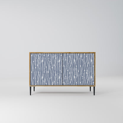 GRAPHITE RAIN 2-dörrars skänk i ekeffekt