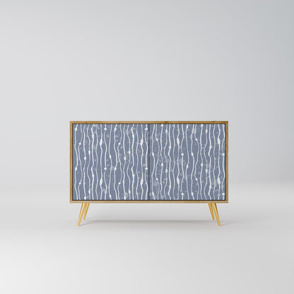 GRAPHITE RAIN 2-dörrars skänk i ekeffekt