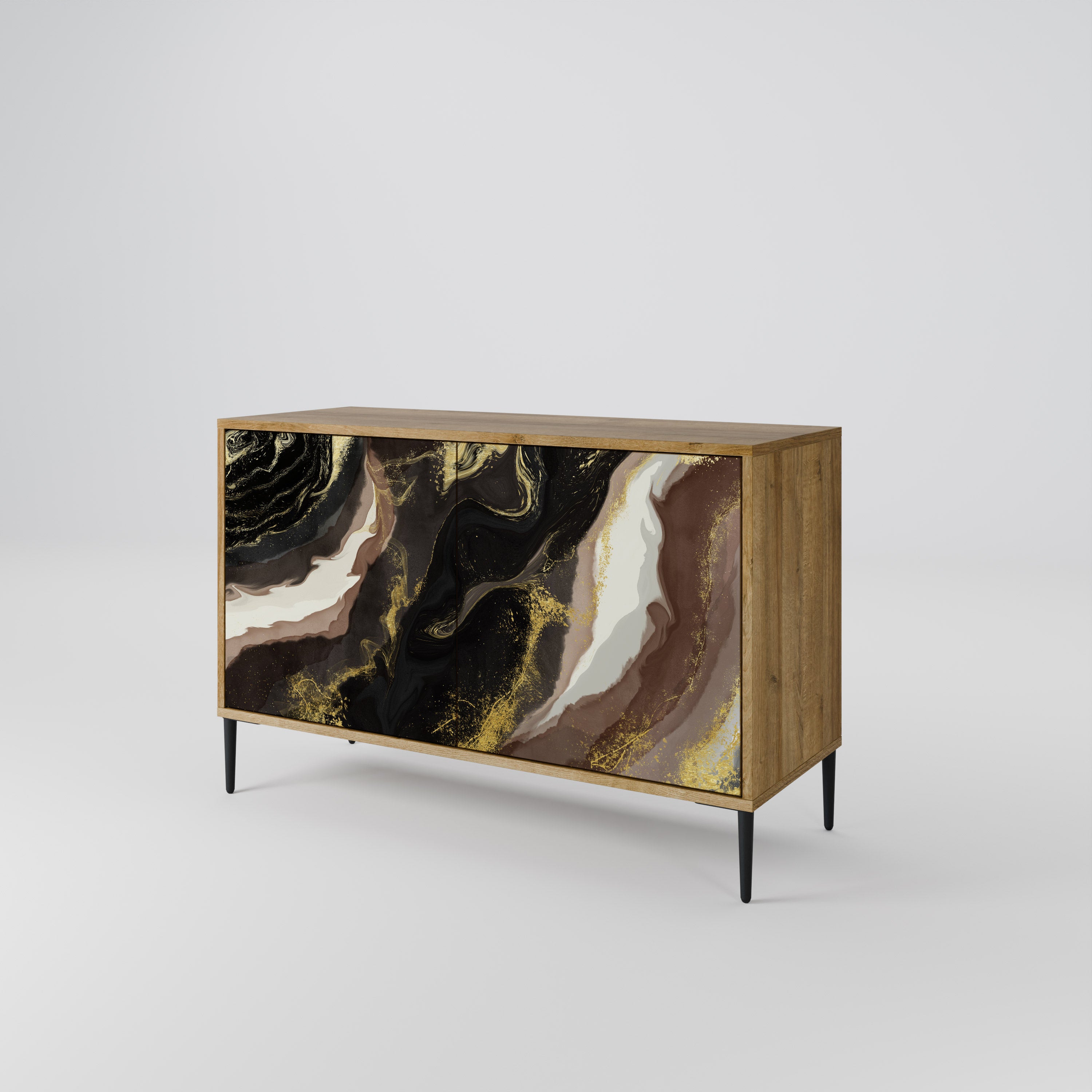 GOLD DUST 2-Door Sideboard in Oak Effect