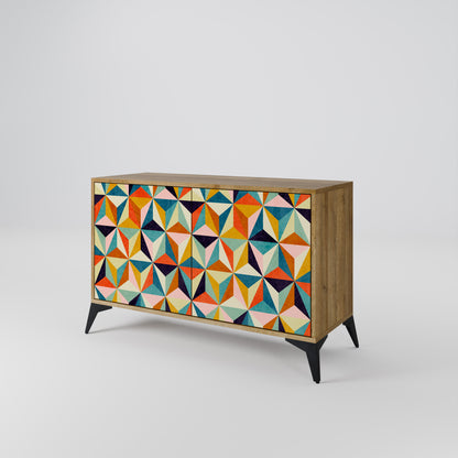 TESSELATE TREASURES 2-dörrars skänk i ekeffekt