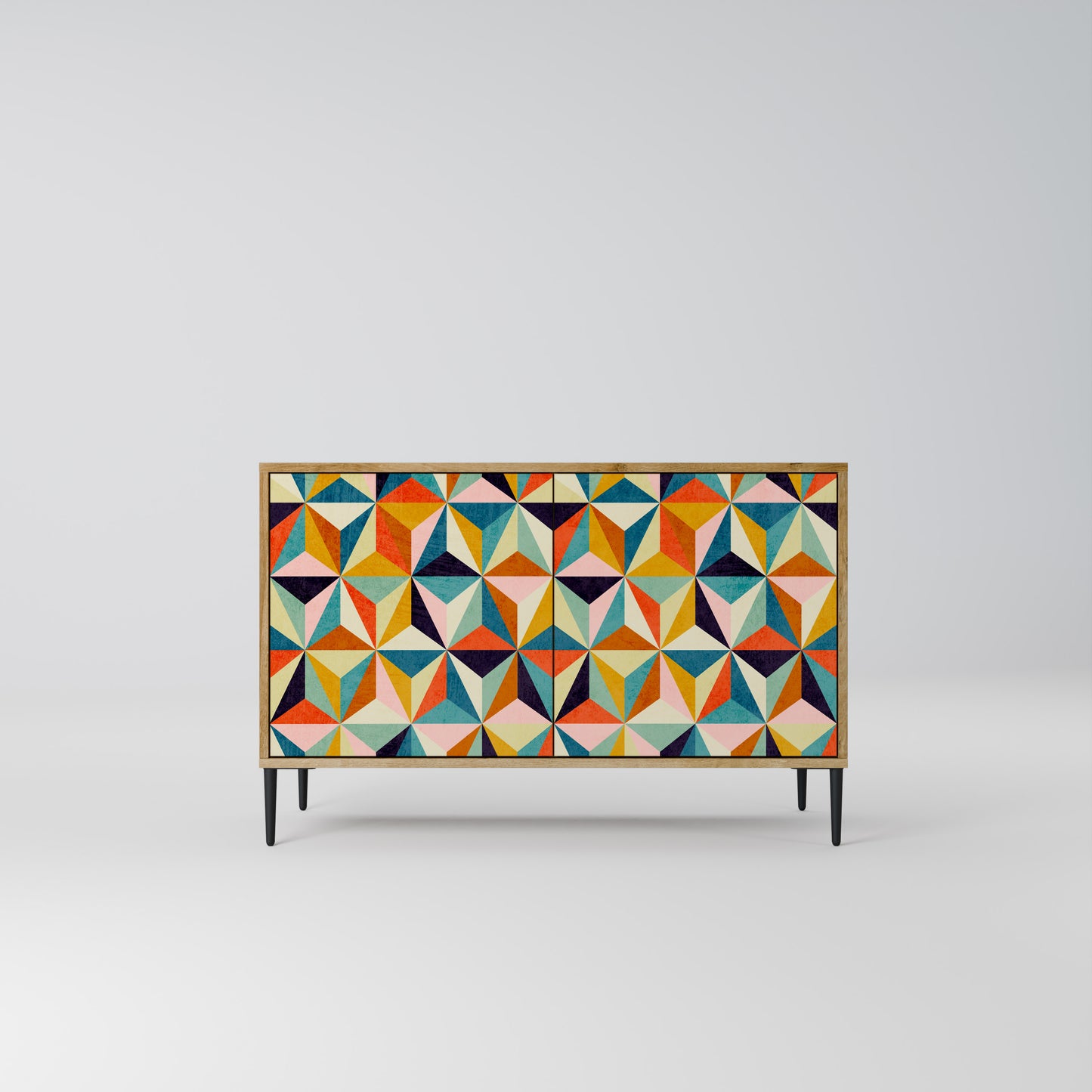 TESSELATE TREASURES 2-dörrars skänk i ekeffekt