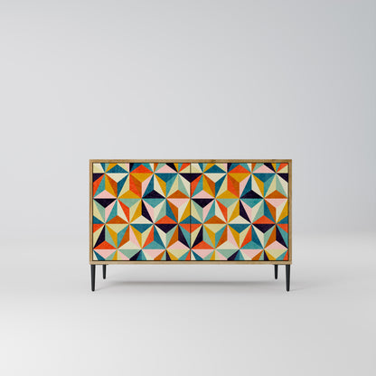 TESSELATE TREASURES 2-dörrars skänk i ekeffekt