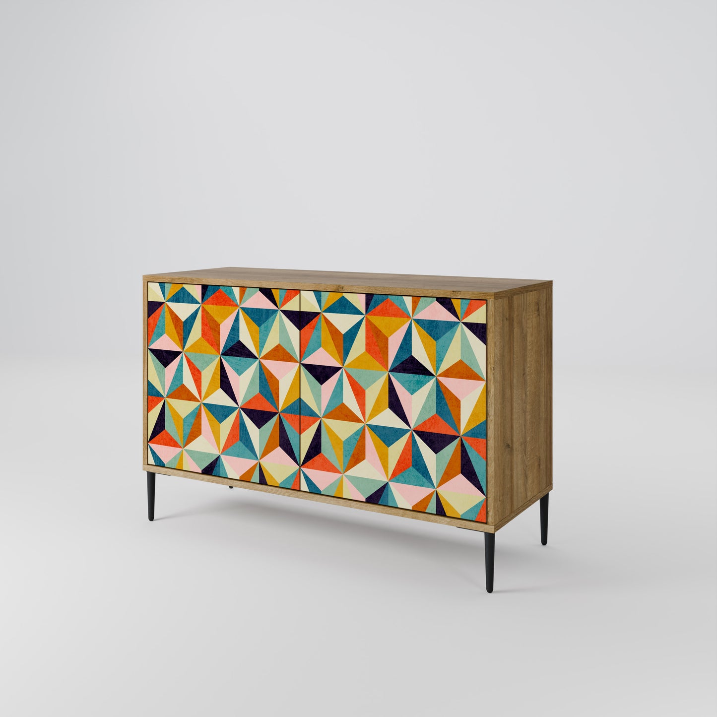 TESSELATE TREASURES 2-dörrars skänk i ekeffekt