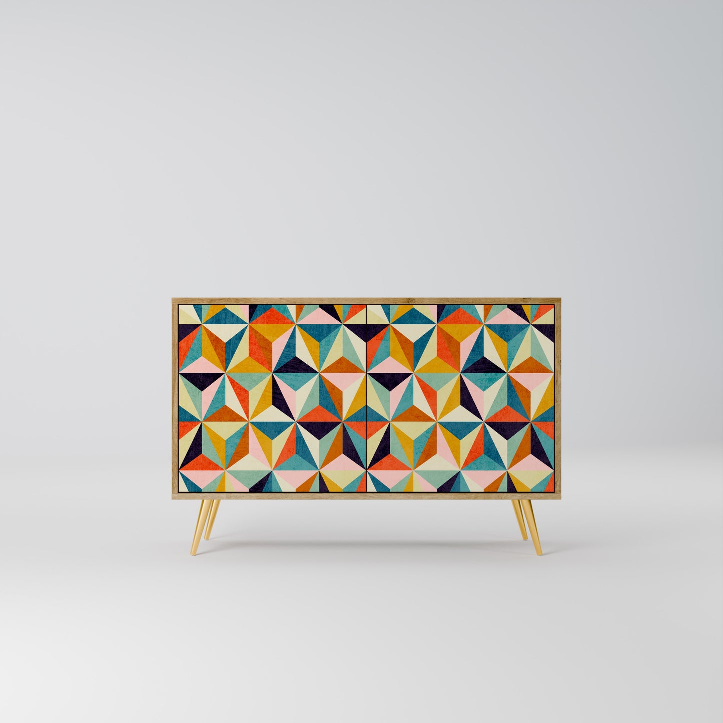 TESSELATE TREASURES 2-dörrars skänk i ekeffekt