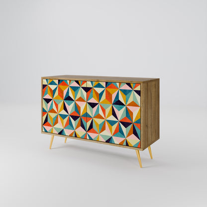 TESSELATE TREASURES 2-dörrars skänk i ekeffekt
