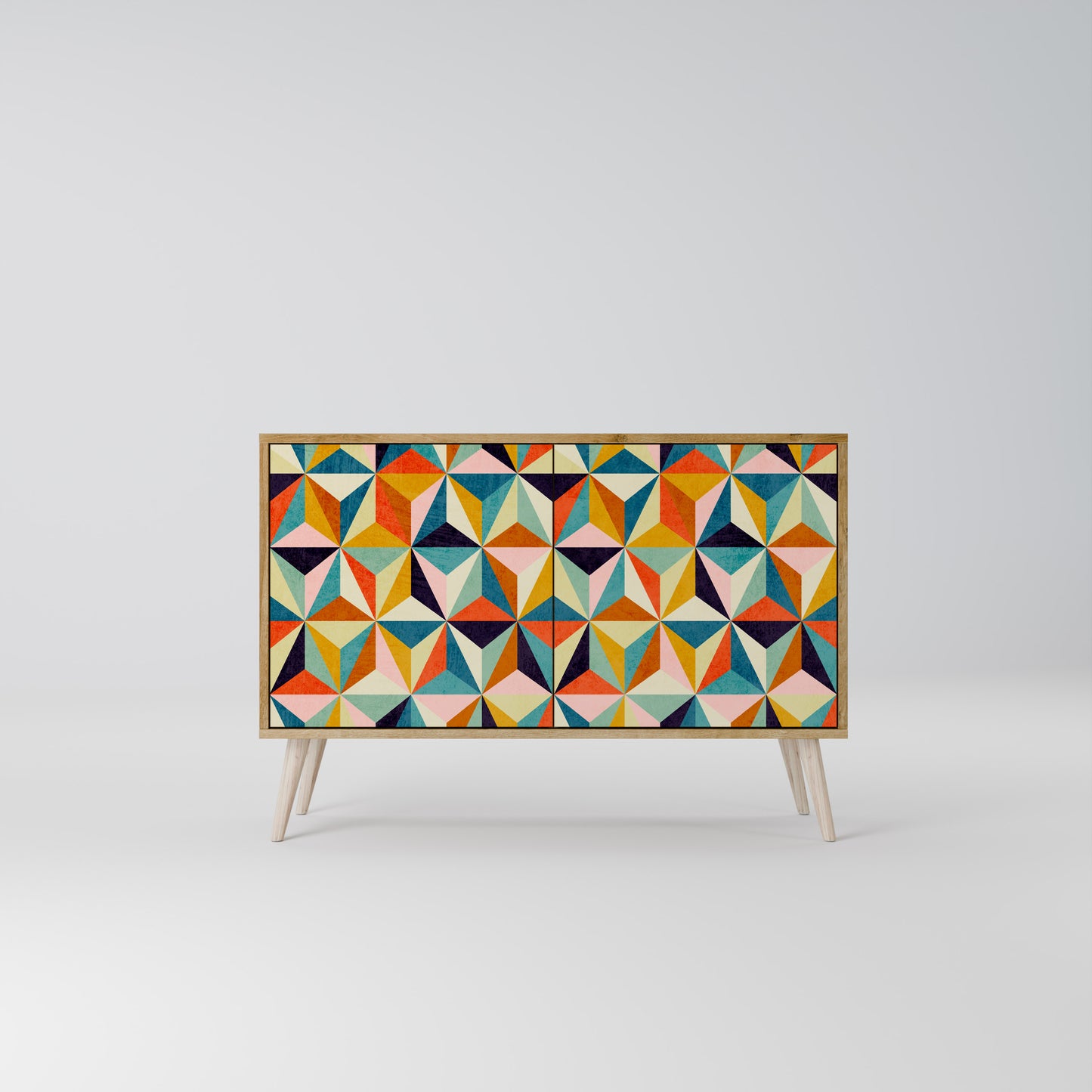 TESSELATE TREASURES 2-dörrars skänk i ekeffekt