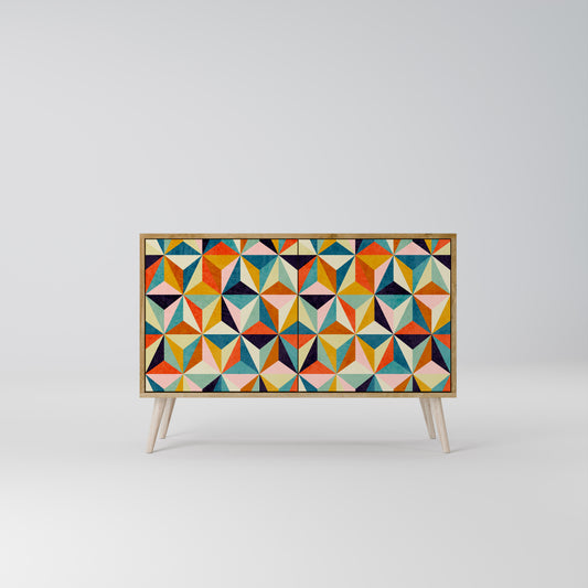 TESSELATE TREASURES 2-dörrars skänk i ekeffekt