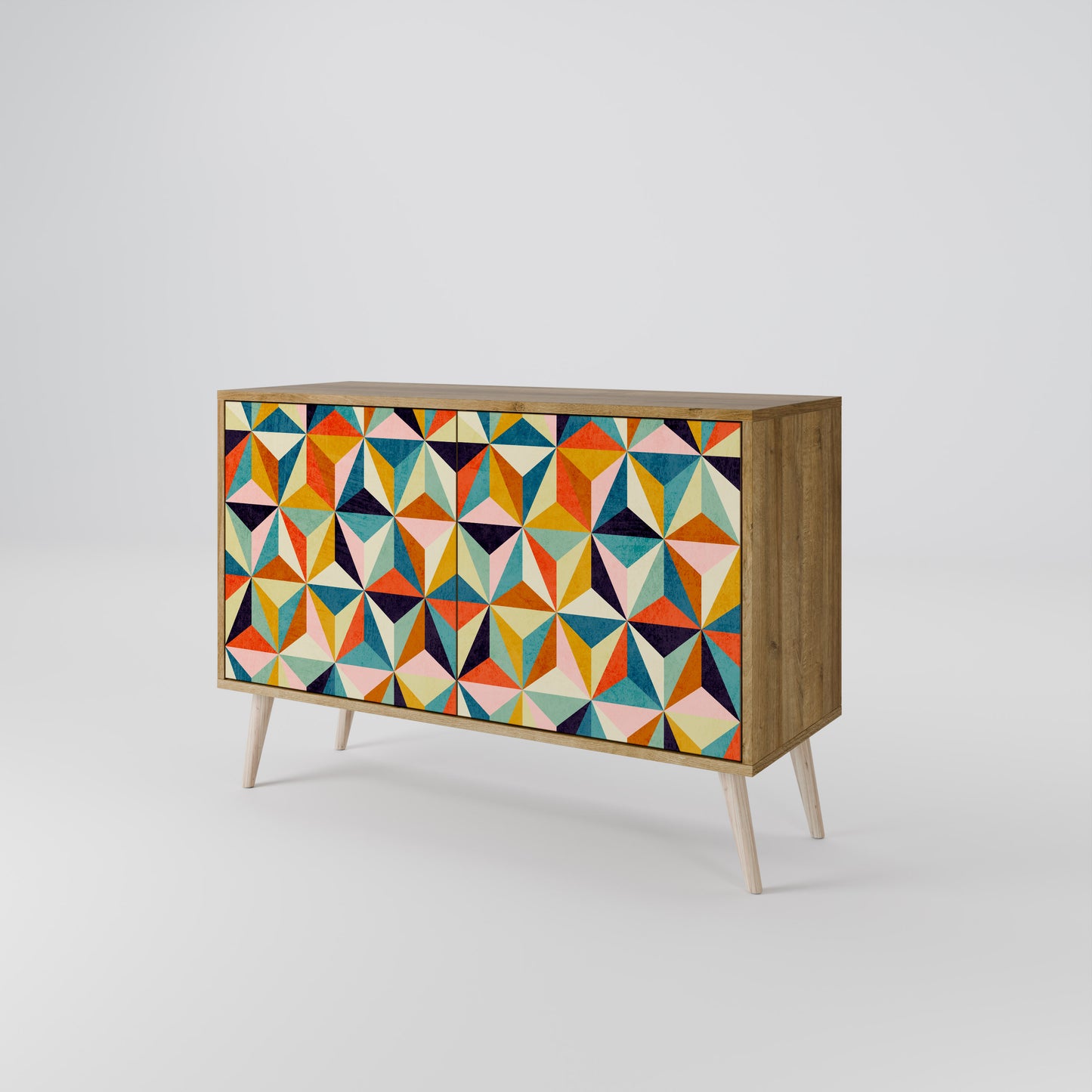 TESSELATE TREASURES 2-dörrars skänk i ekeffekt