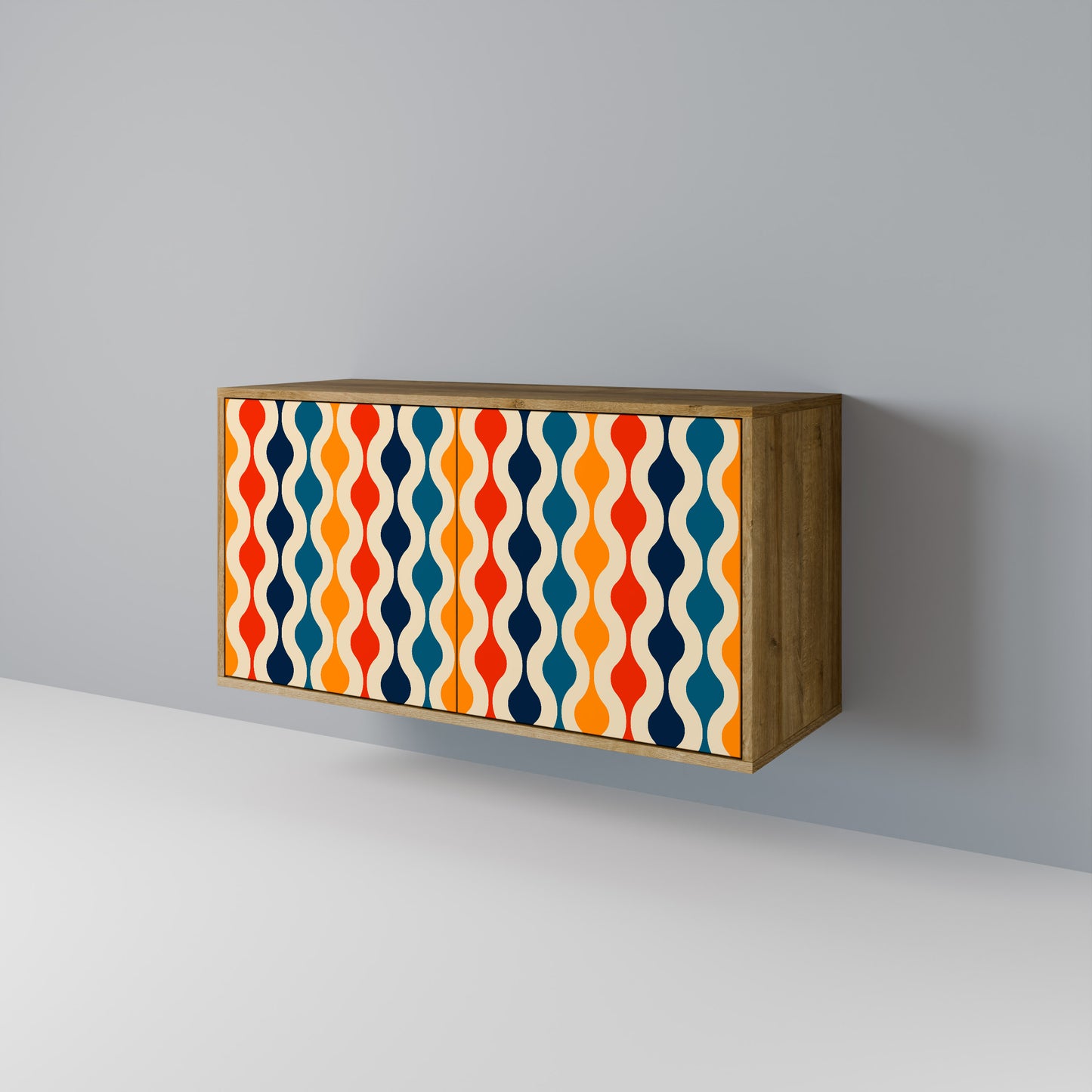 COLORFUL NOSTALGIA Skänk med två dörrar