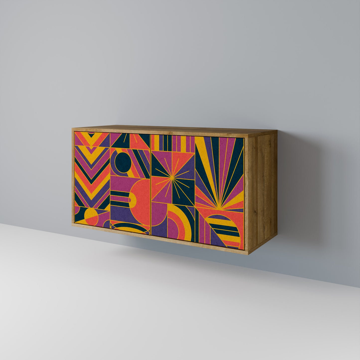 ELECTRIC PATTERNS Skänk med två dörrar