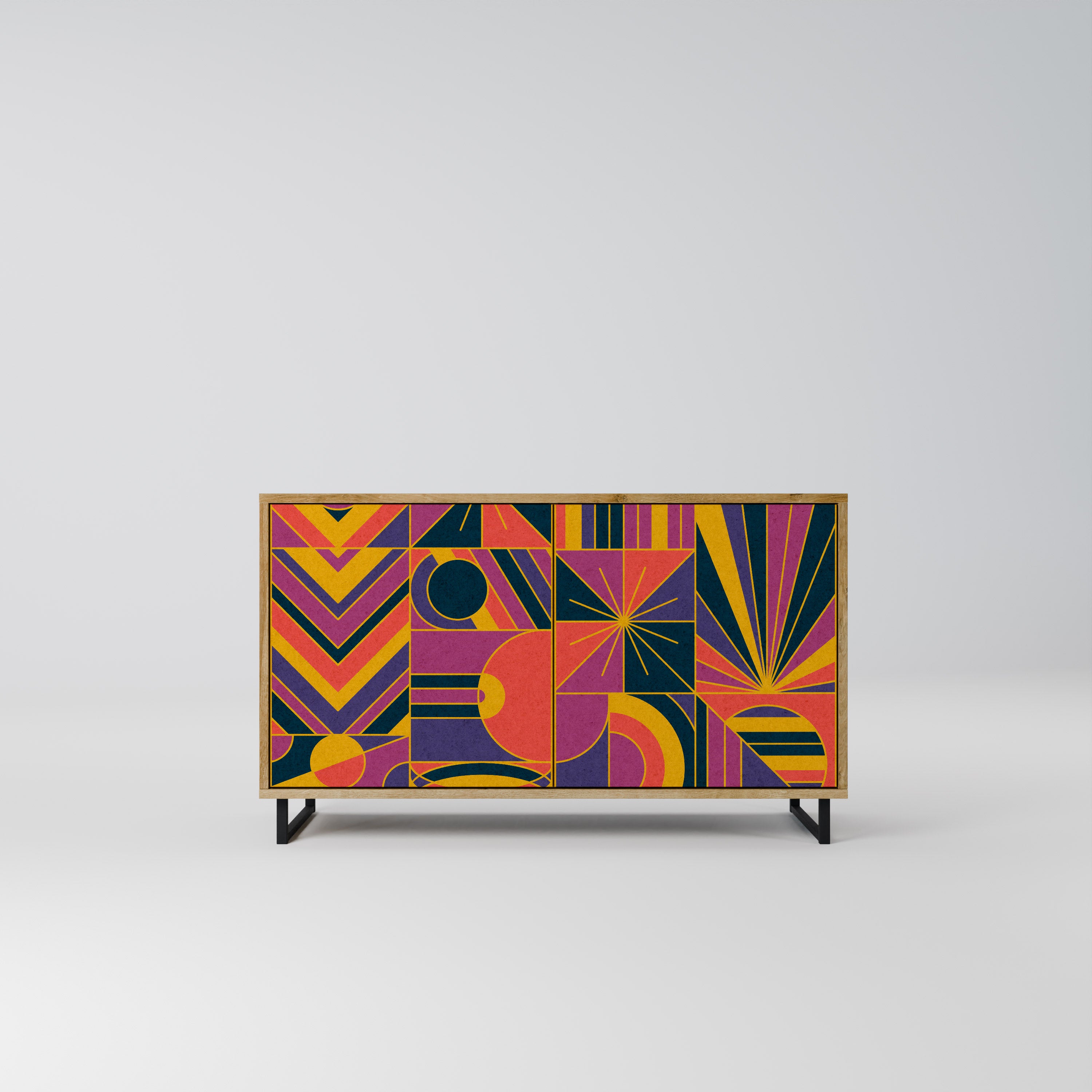 ELECTRIC PATTERNS 2-Door Sideboard in Oak Effect
