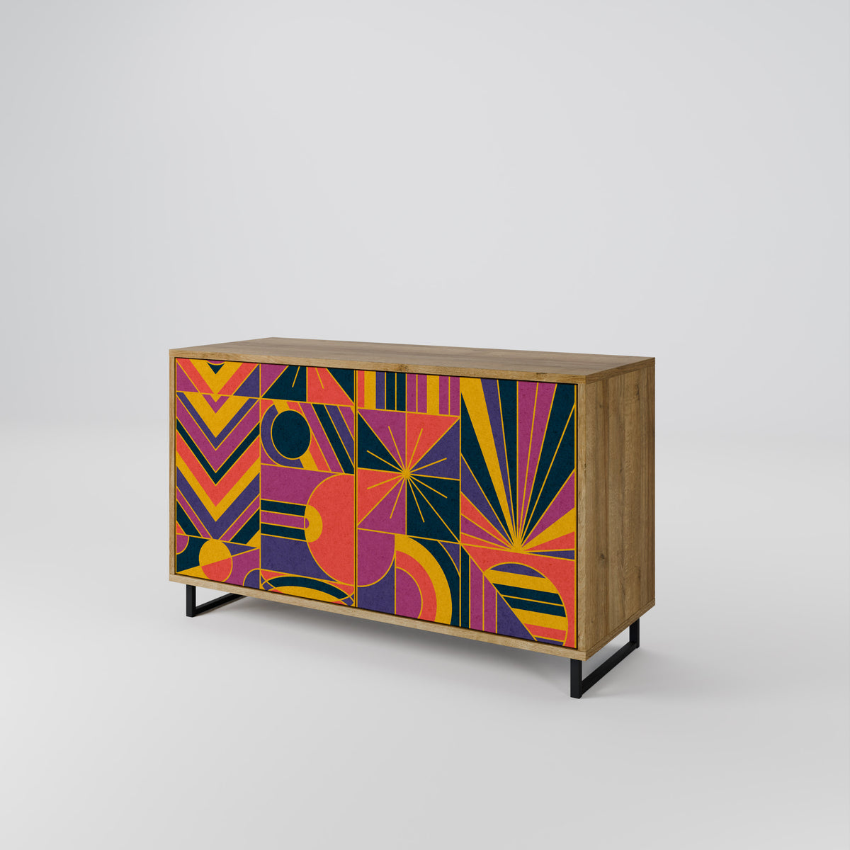 ELECTRIC PATTERNS Skänk med två dörrar