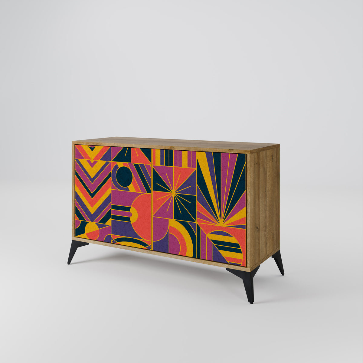 ELECTRIC PATTERNS Skänk med två dörrar