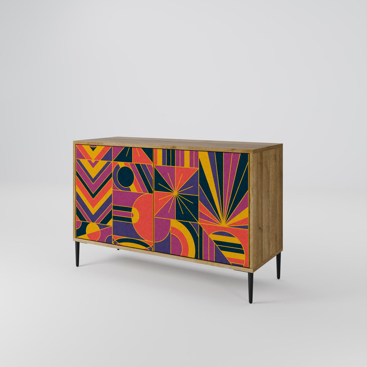 ELECTRIC PATTERNS Skänk med två dörrar