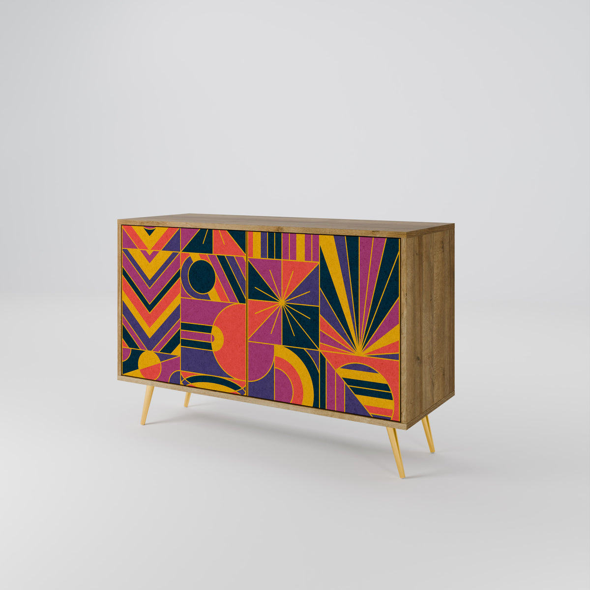 ELECTRIC PATTERNS Skänk med två dörrar