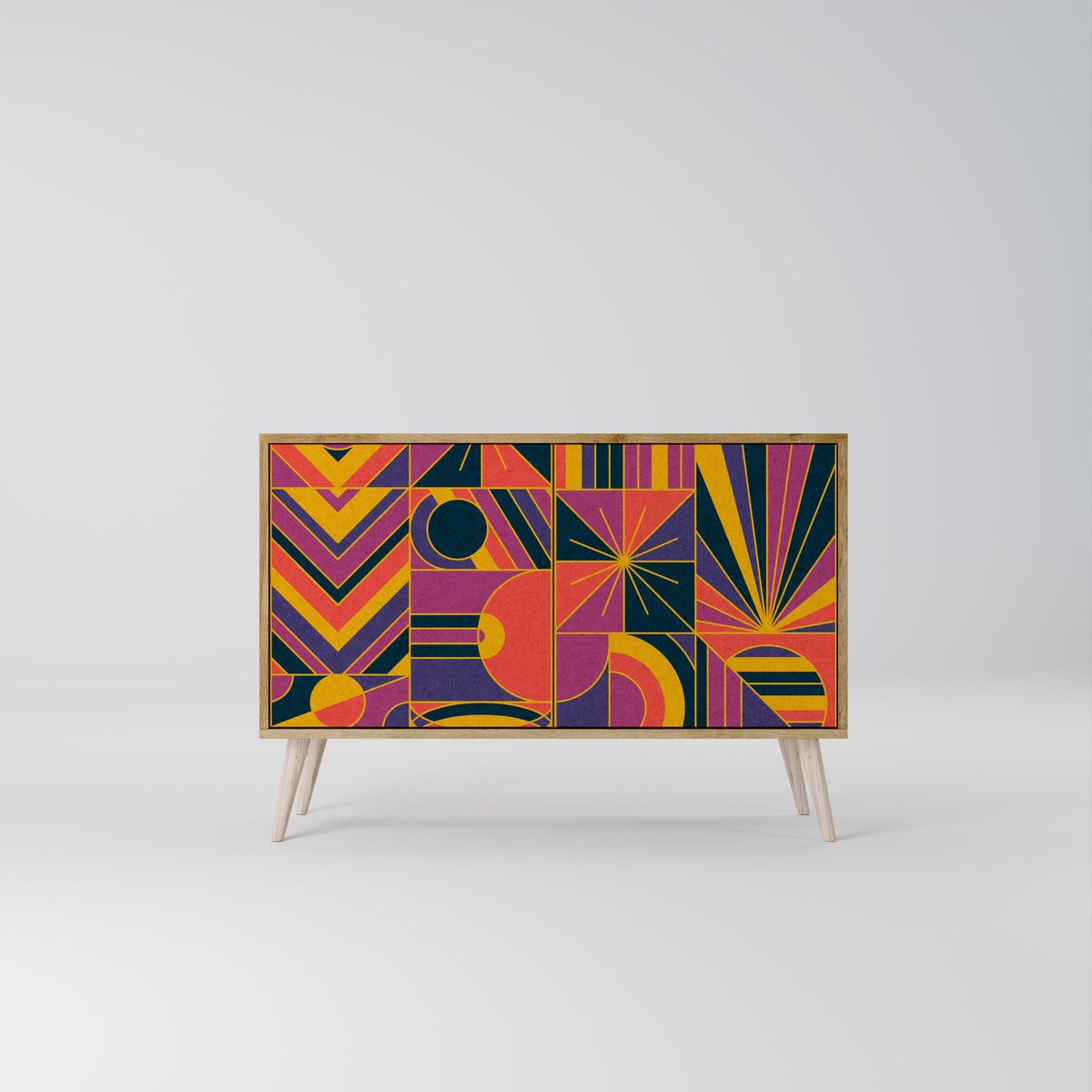 ELECTRIC PATTERNS Skänk med två dörrar