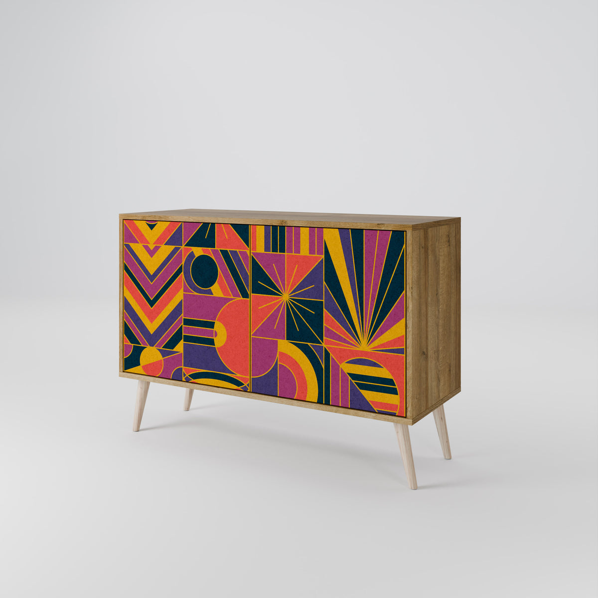 ELECTRIC PATTERNS Skänk med två dörrar