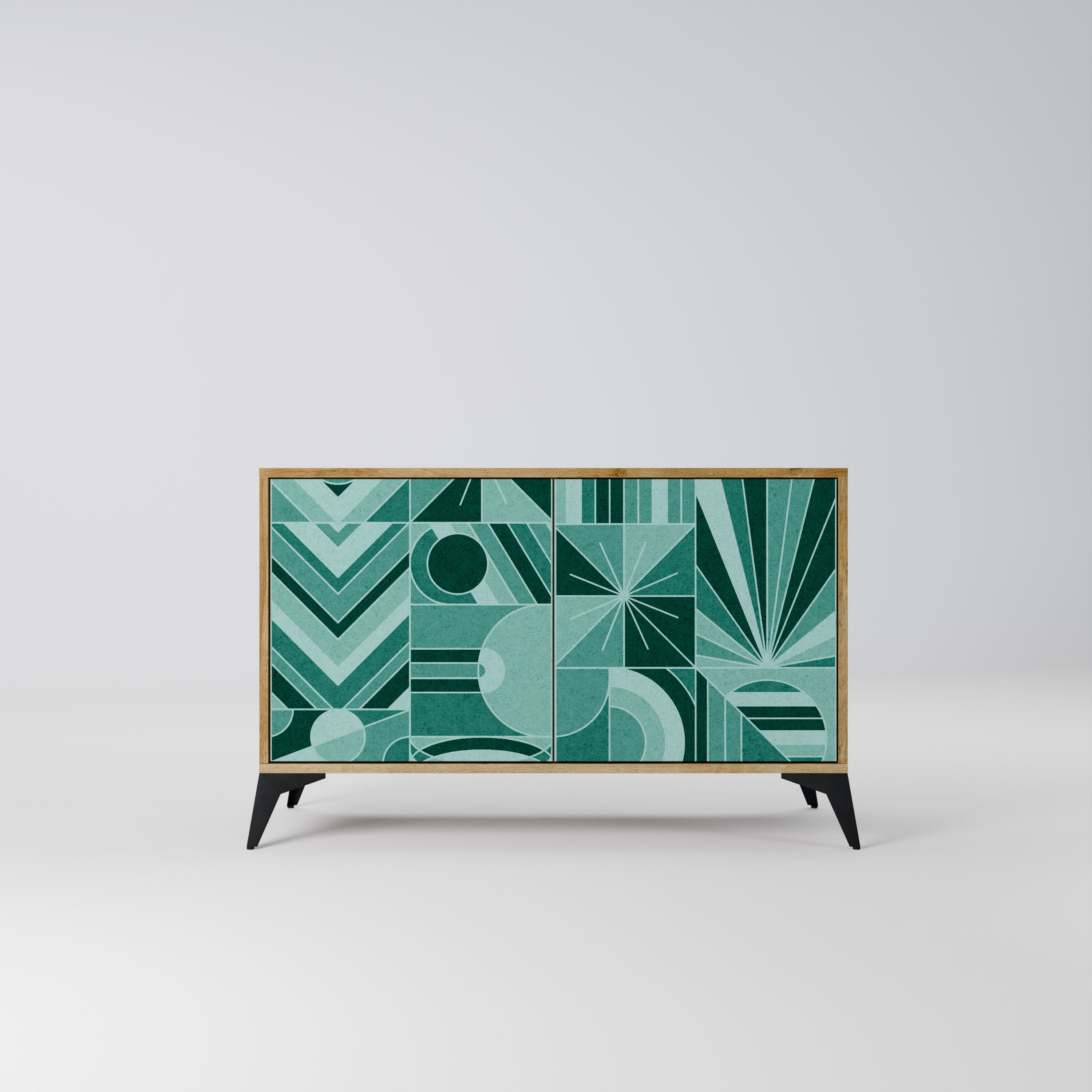 HARMONIC GRID 2-Door Sideboard in Oak Effect