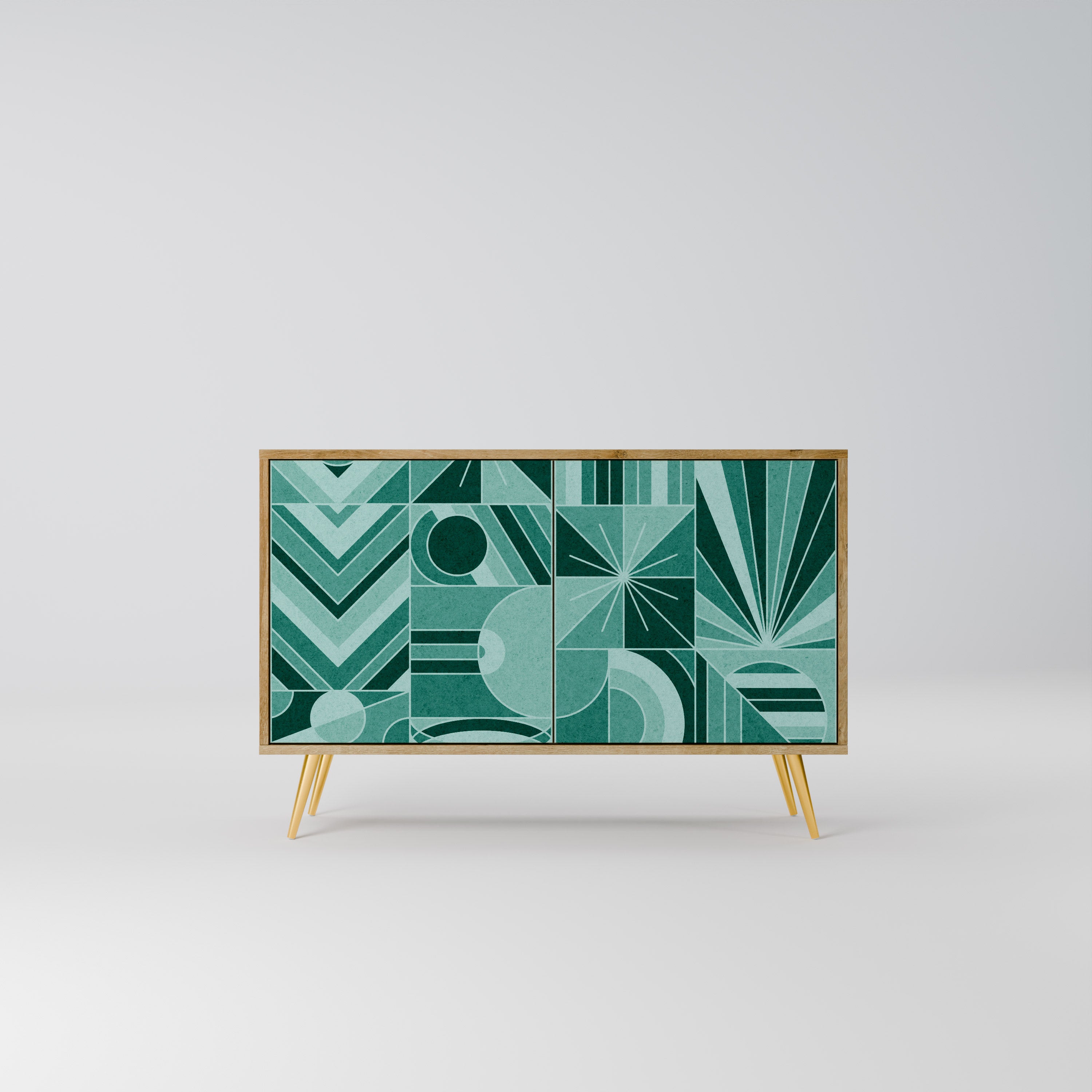 HARMONIC GRID 2-Door Sideboard in Oak Effect