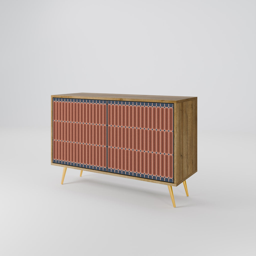 HYPNOTIC GATE 2-Door Sideboard in Oak Effect