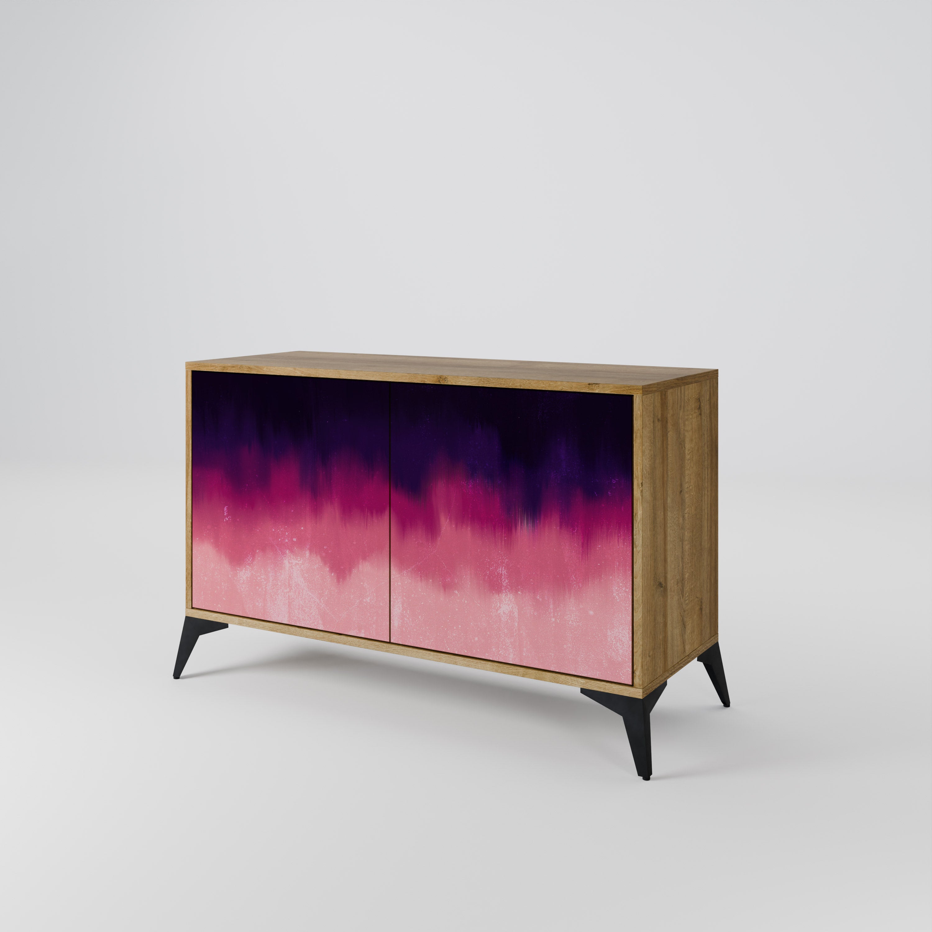 AURORA BOREALIS 2-Door Sideboard in Oak Effect