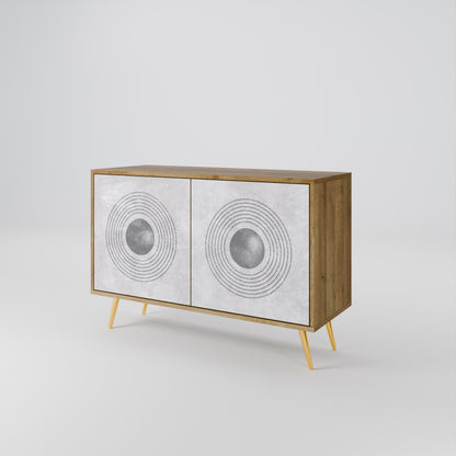 SOLID CIRCLES Skänk med två dörrar
