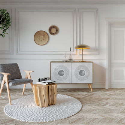 SOLID CIRCLES Skänk med två dörrar