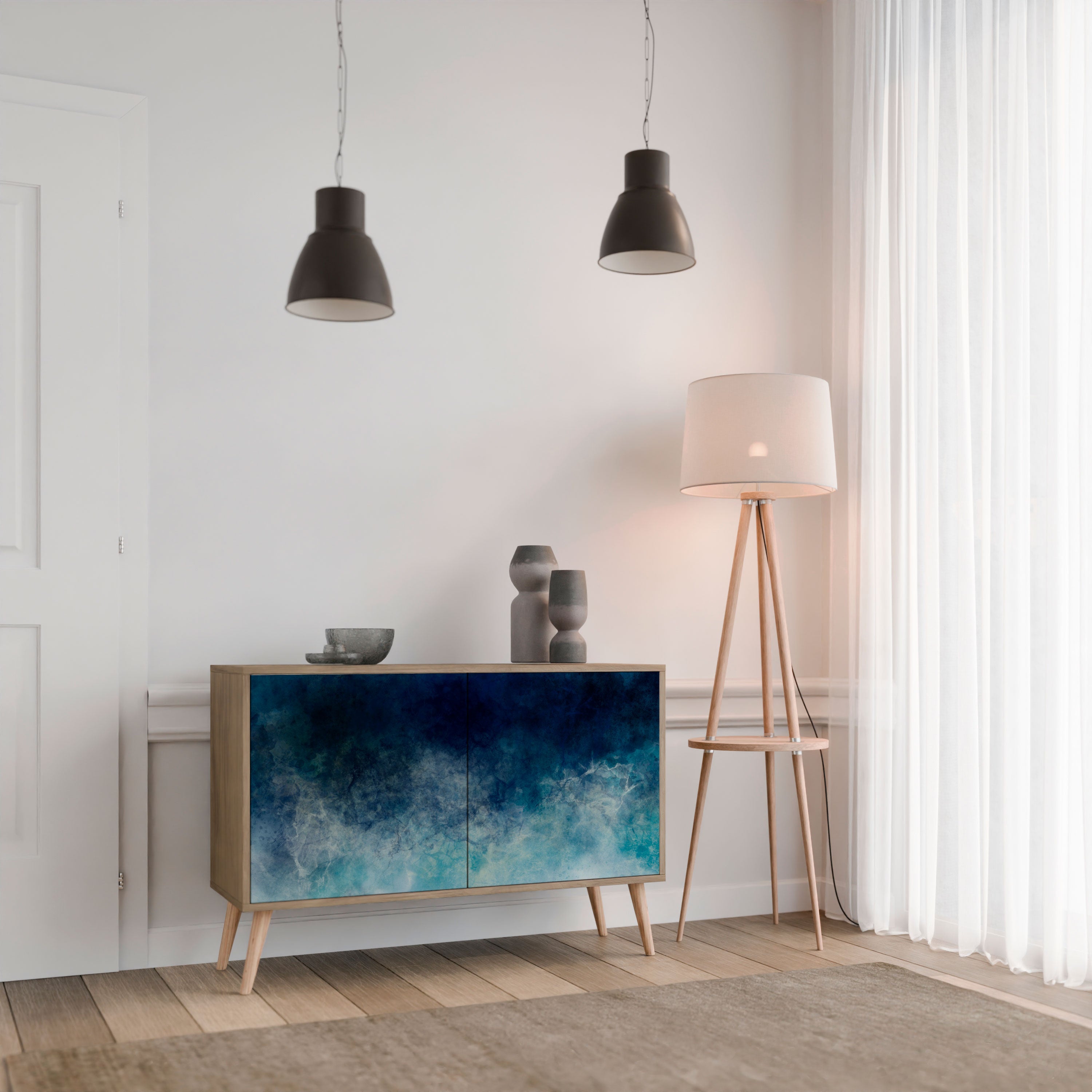 CELESTIAL FALL 2-Door Sideboard in Oak Effect