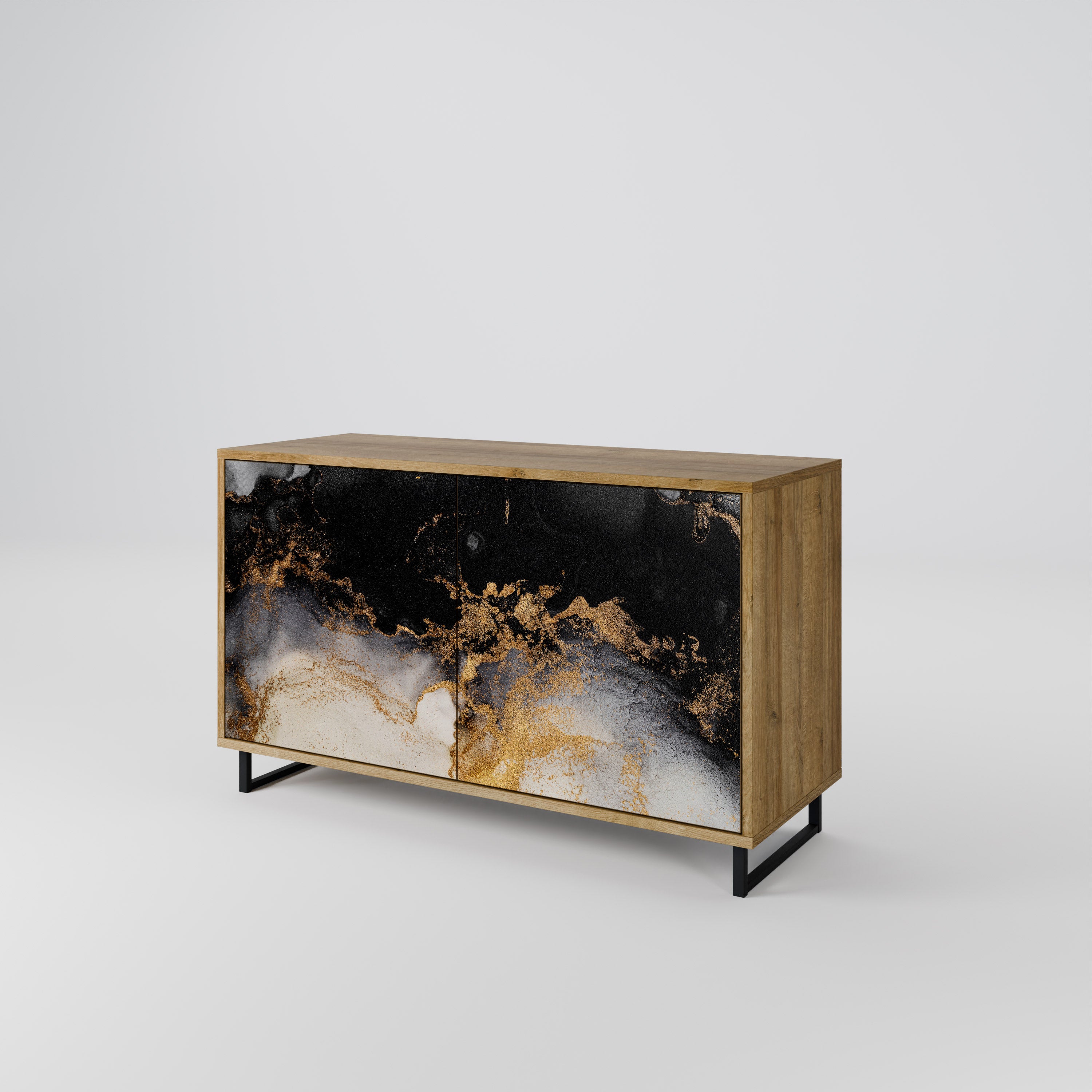 MARBLE OF TOMMORROW 2-Door Sideboard in Oak Effect