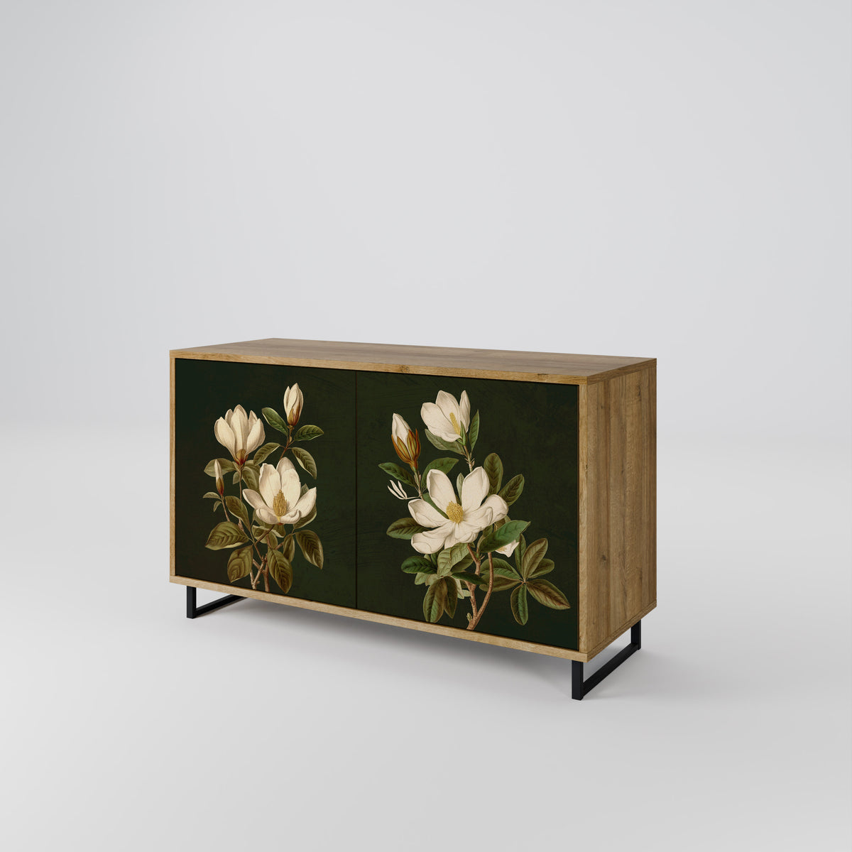 FLORAL NOIR Skänk med två dörrar