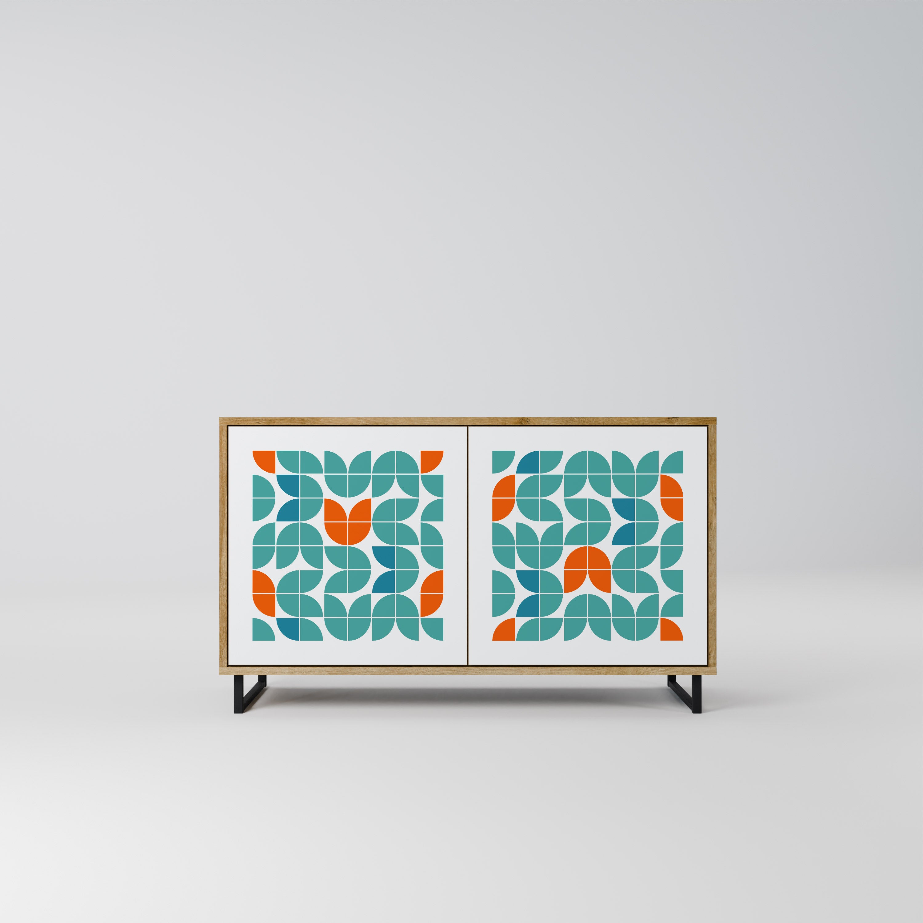 BE THE CHANGE 2-Door Sideboard in Oak Effect
