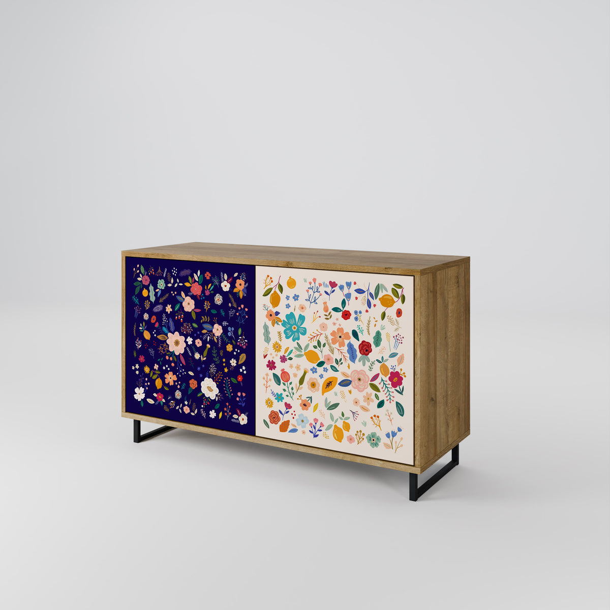 FLORAL COMBINATION Skänk med två dörrar