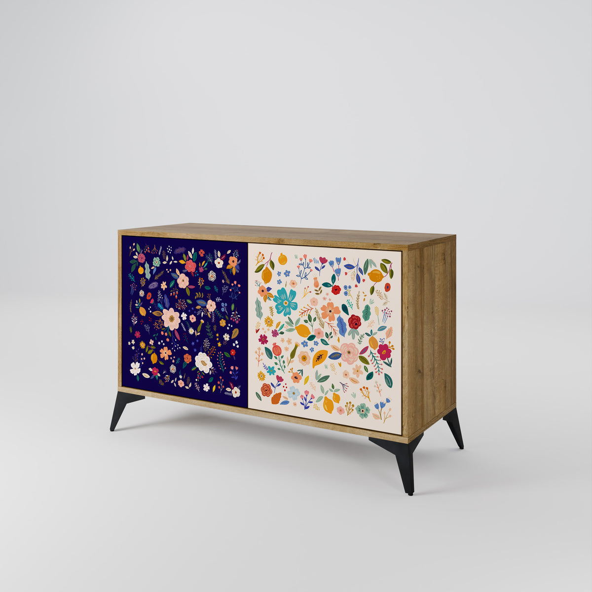 FLORAL COMBINATION Skänk med två dörrar
