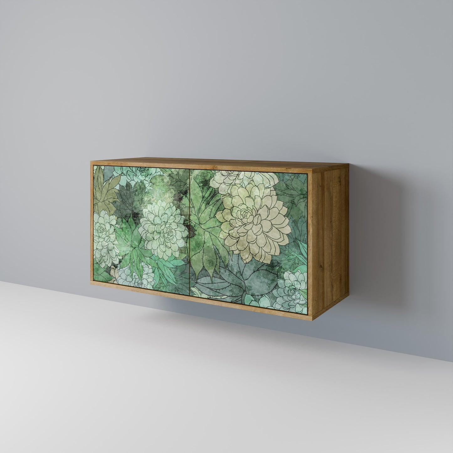 SUCCULENT CLUSTER Skänk med två dörrar