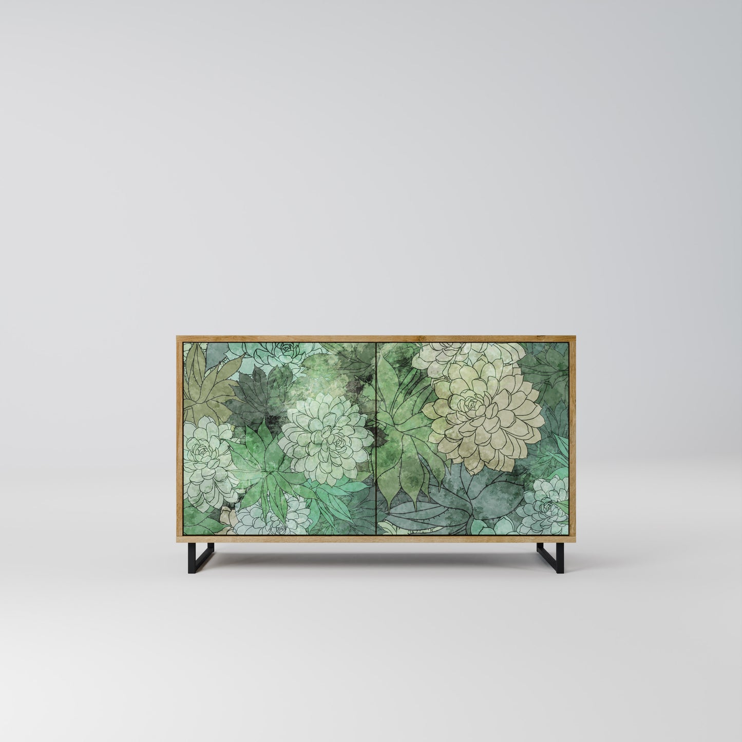 SUCCULENT CLUSTER 2-Door Sideboard in Oak Effect