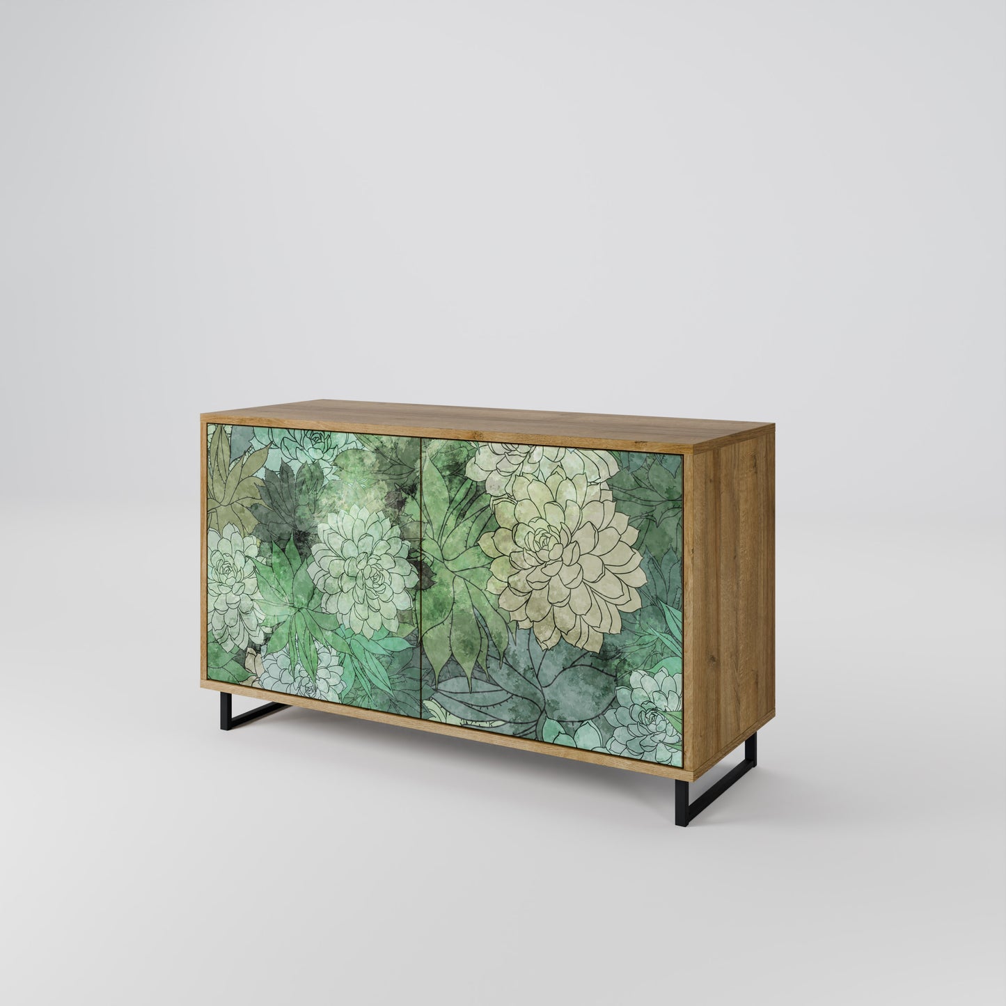 SUCCULENT CLUSTER 2-Door Sideboard in Oak Effect