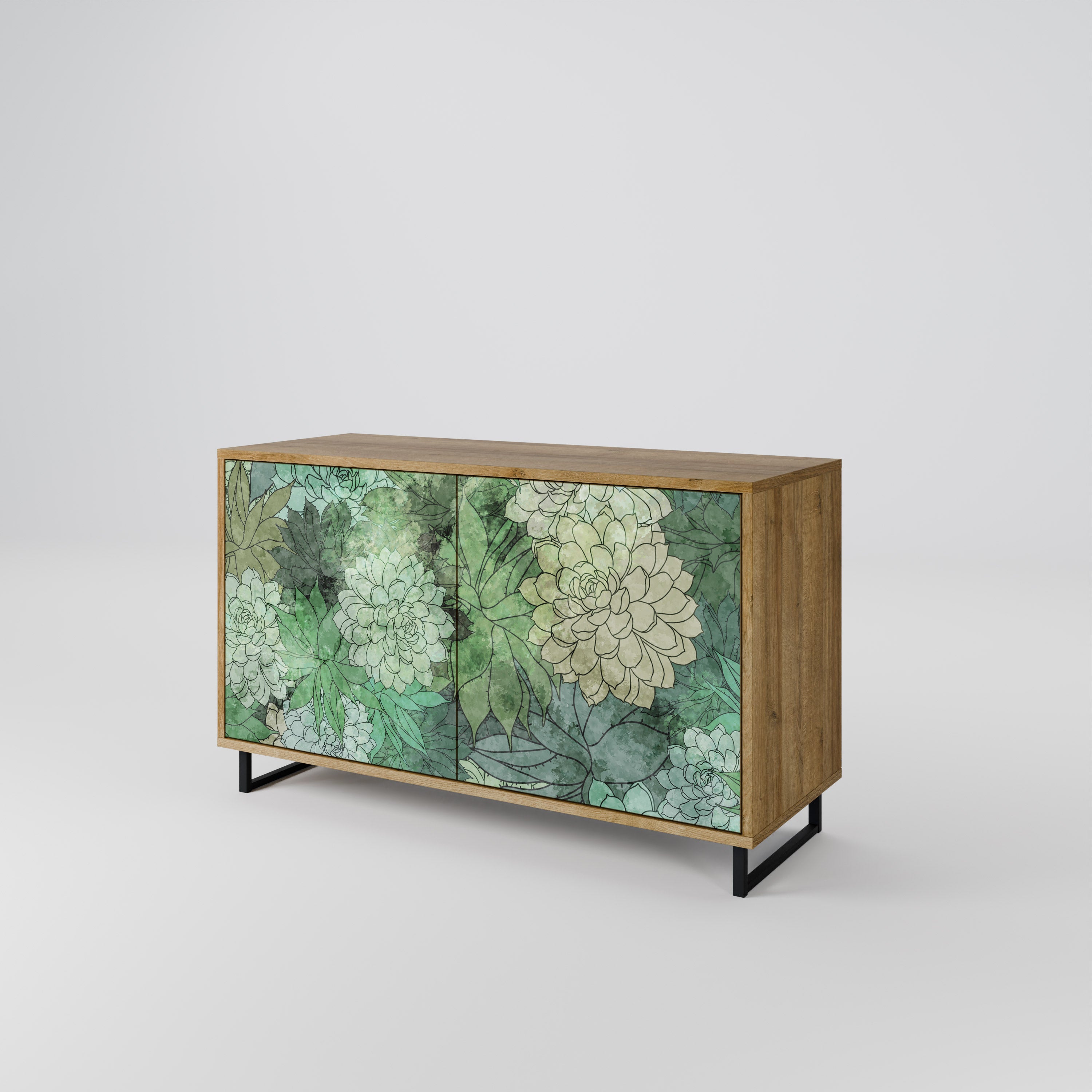 SUCCULENT CLUSTER 2-Door Sideboard in Oak Effect