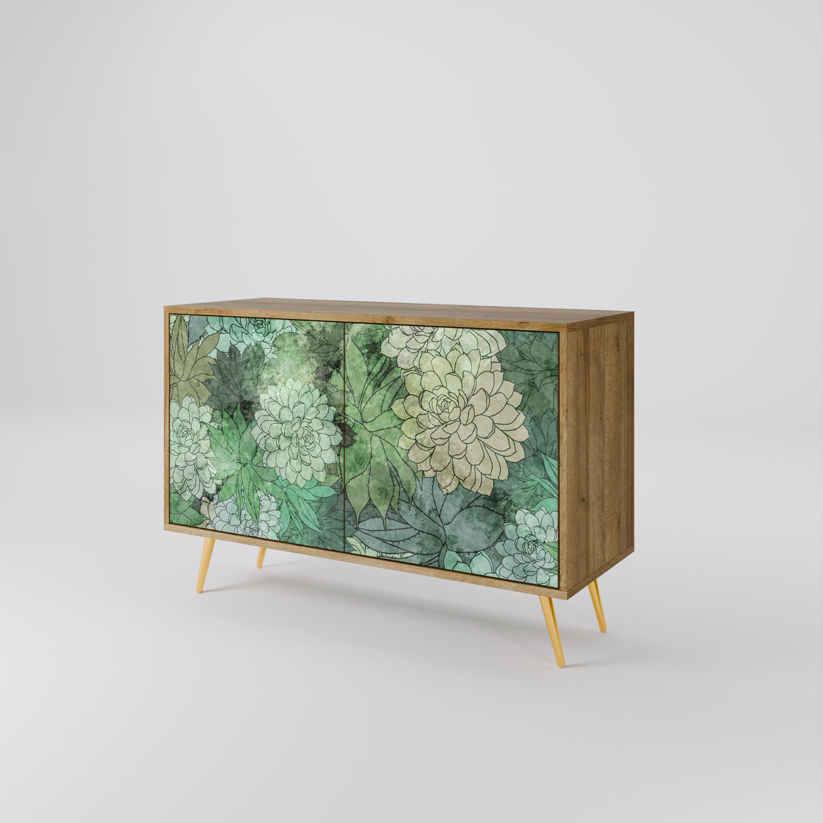 SUCCULENT CLUSTER Skänk med två dörrar