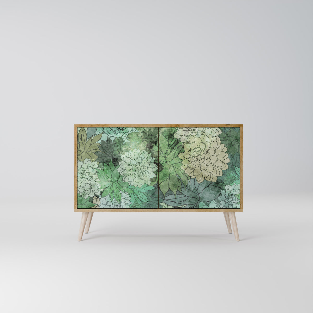 SUCCULENT CLUSTER Skänk med två dörrar
