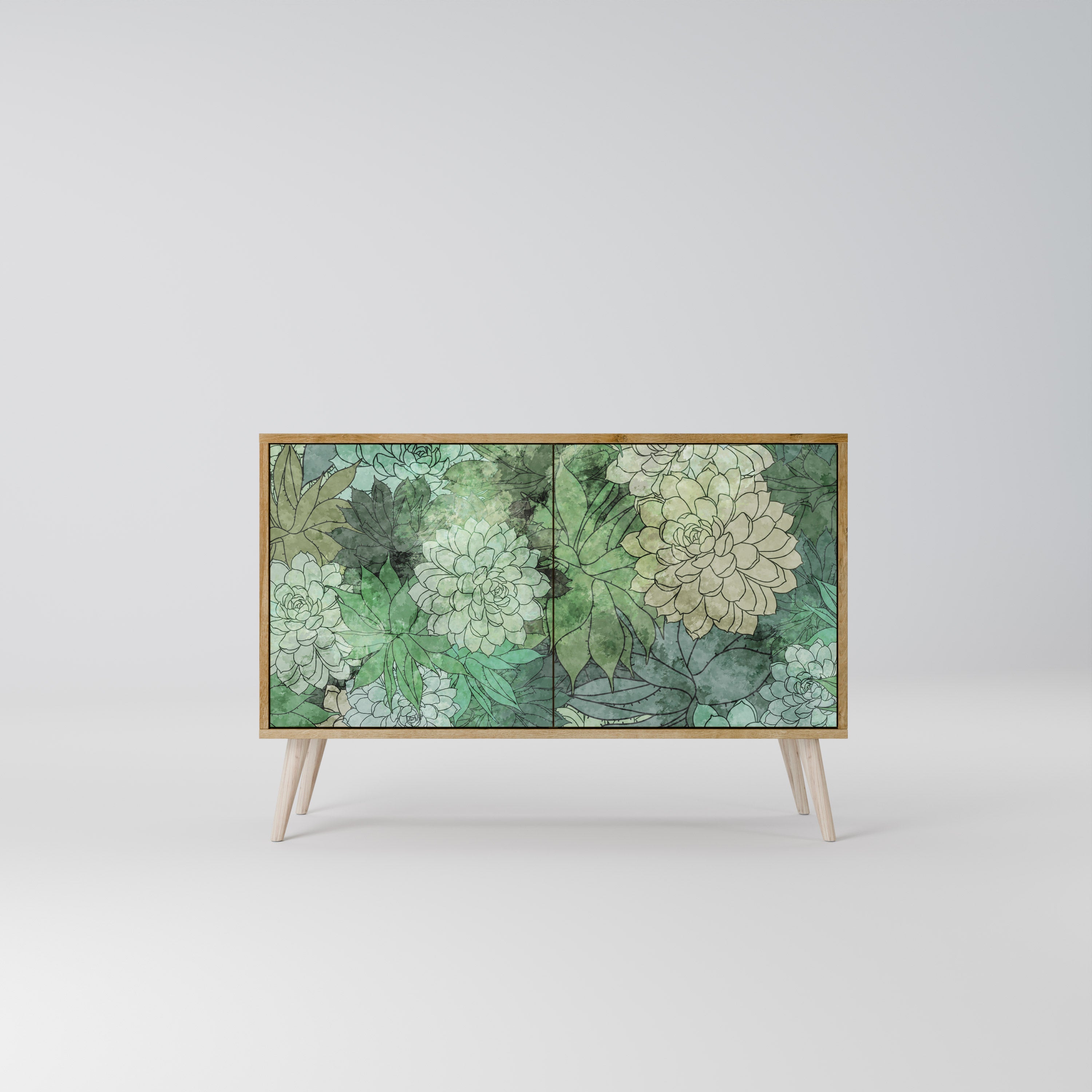 SUCCULENT CLUSTER 2-Door Sideboard in Oak Effect