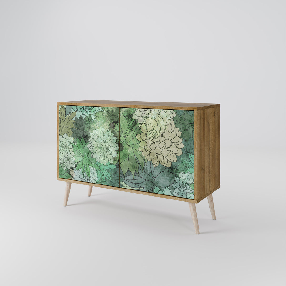 SUCCULENT CLUSTER Skänk med två dörrar